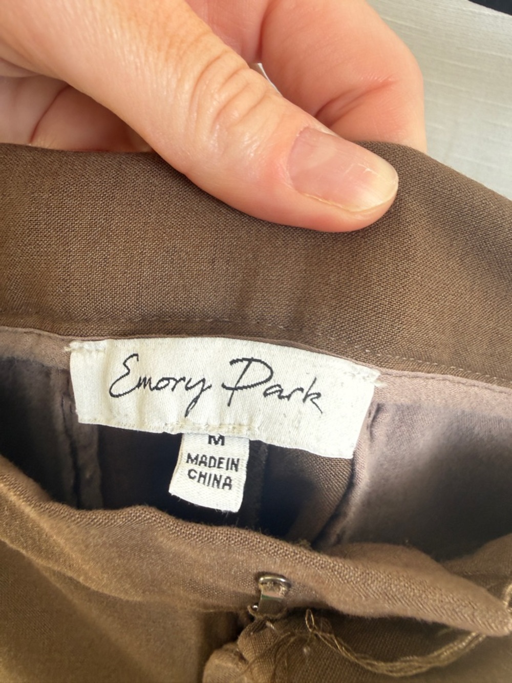 Emory Park Brown Matching Set Wide Leg Pants Ruched Crop Top Chic | Size S + M - Picture 16 of 17